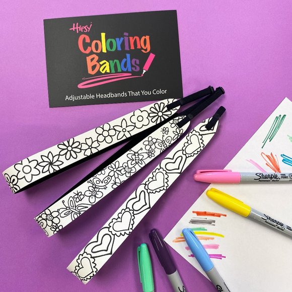 Hipsy Kids 3-Pack Coloring Bands Headbands Craft Project for Girls Boys & Adults - Picture 1 of 8